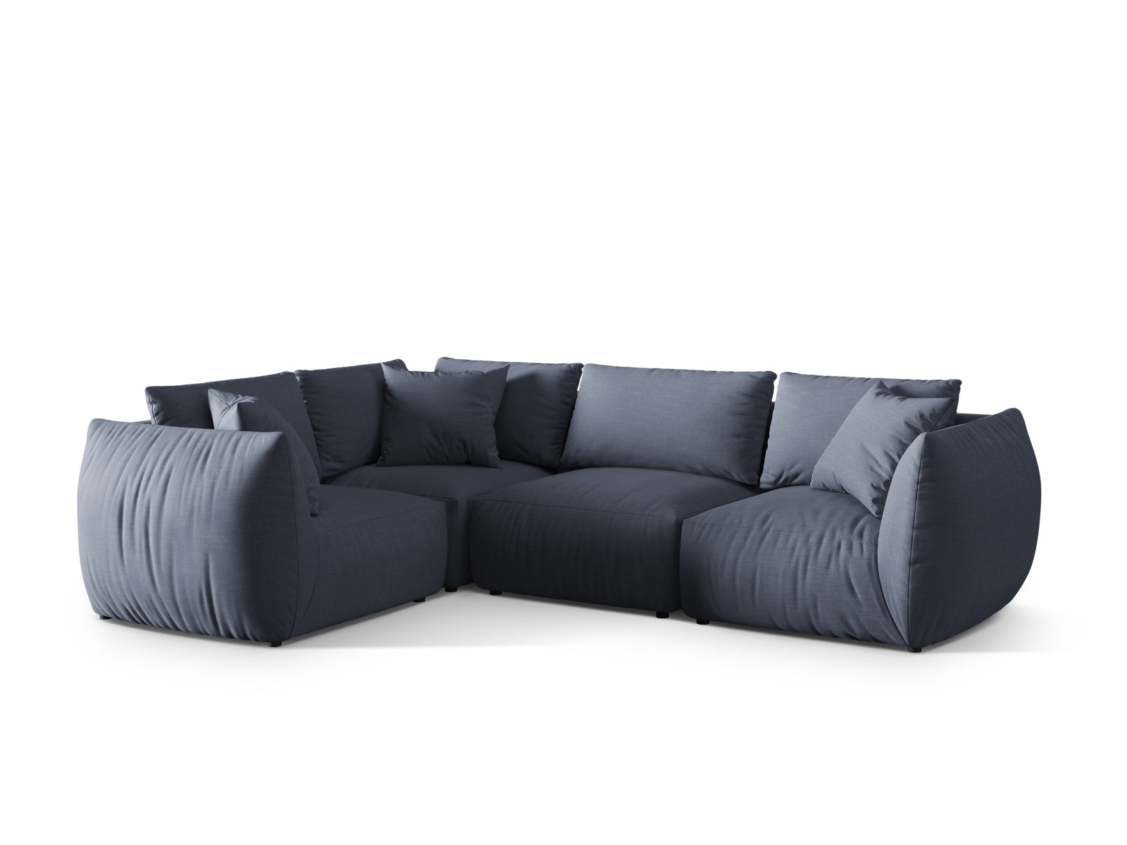 Elegantes Chris Ecksofa links in zartem Hellgrün, perfekt für stilvolle Wohnzimmer, bietet Komfort und modernes Design.