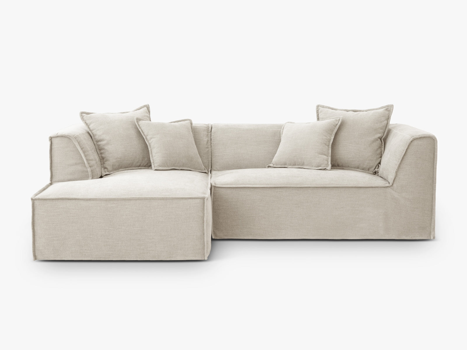 Milton Ecksofa links 4 Sitzer in Natural präsentiert im Onlineshop von KAQTU Design AG. Ecksofa links ist von Micadoni