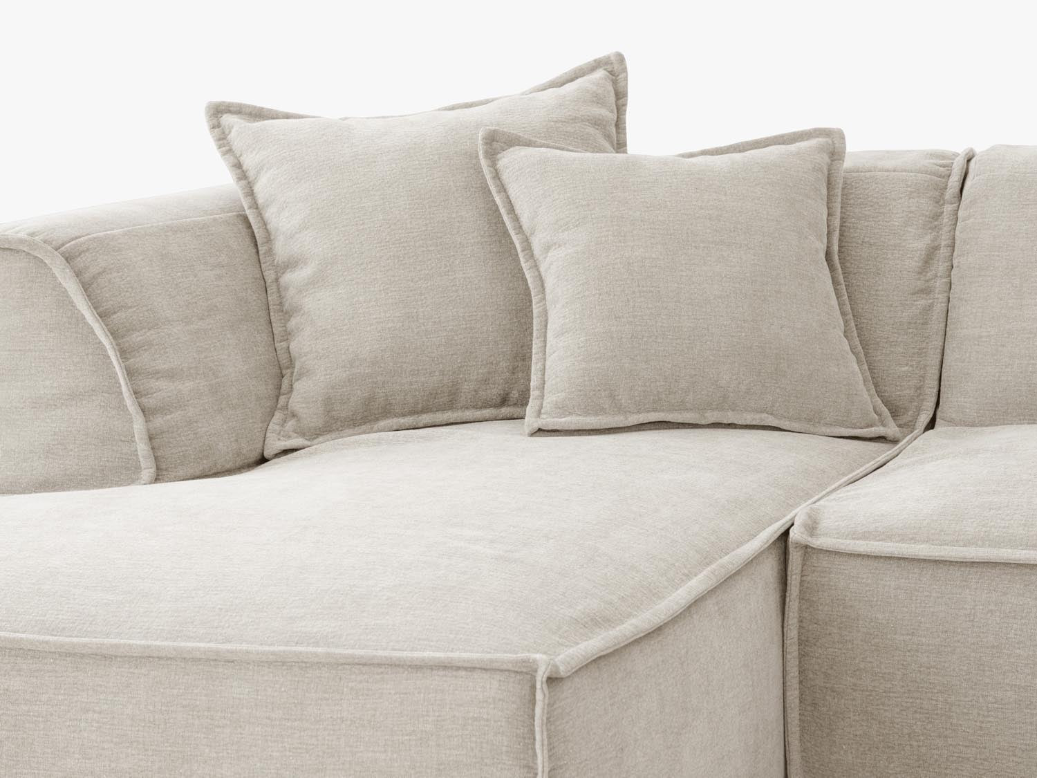 Milton Ecksofa links 4 Sitzer in Natural präsentiert im Onlineshop von KAQTU Design AG. Ecksofa links ist von Micadoni