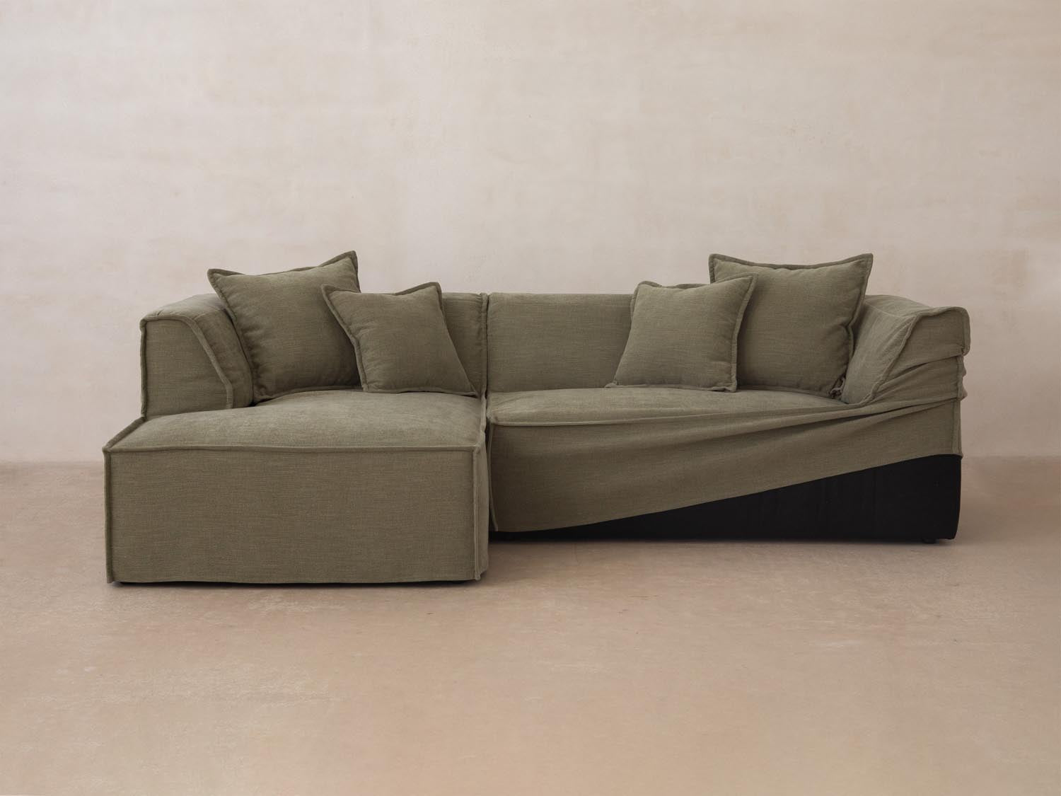 Milton Ecksofa links 4 Sitzer in Natural präsentiert im Onlineshop von KAQTU Design AG. Ecksofa links ist von Micadoni