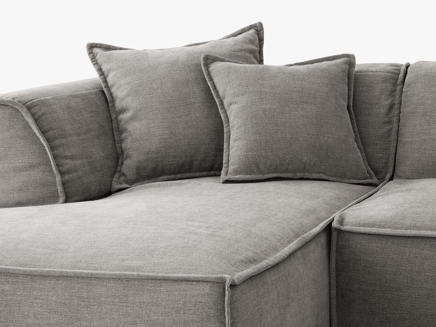 Milton Ecksofa links 4 Sitzer in Warm grey präsentiert im Onlineshop von KAQTU Design AG. Ecksofa links ist von Micadoni