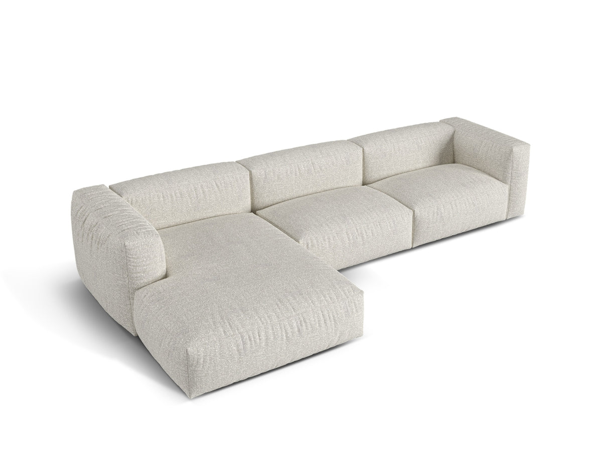 3-Sitzer Modular Ecksofa links Martina in Grey Beige Melange-Monet präsentiert im Onlineshop von KAQTU Design AG. Ecksofa links ist von Micadoni