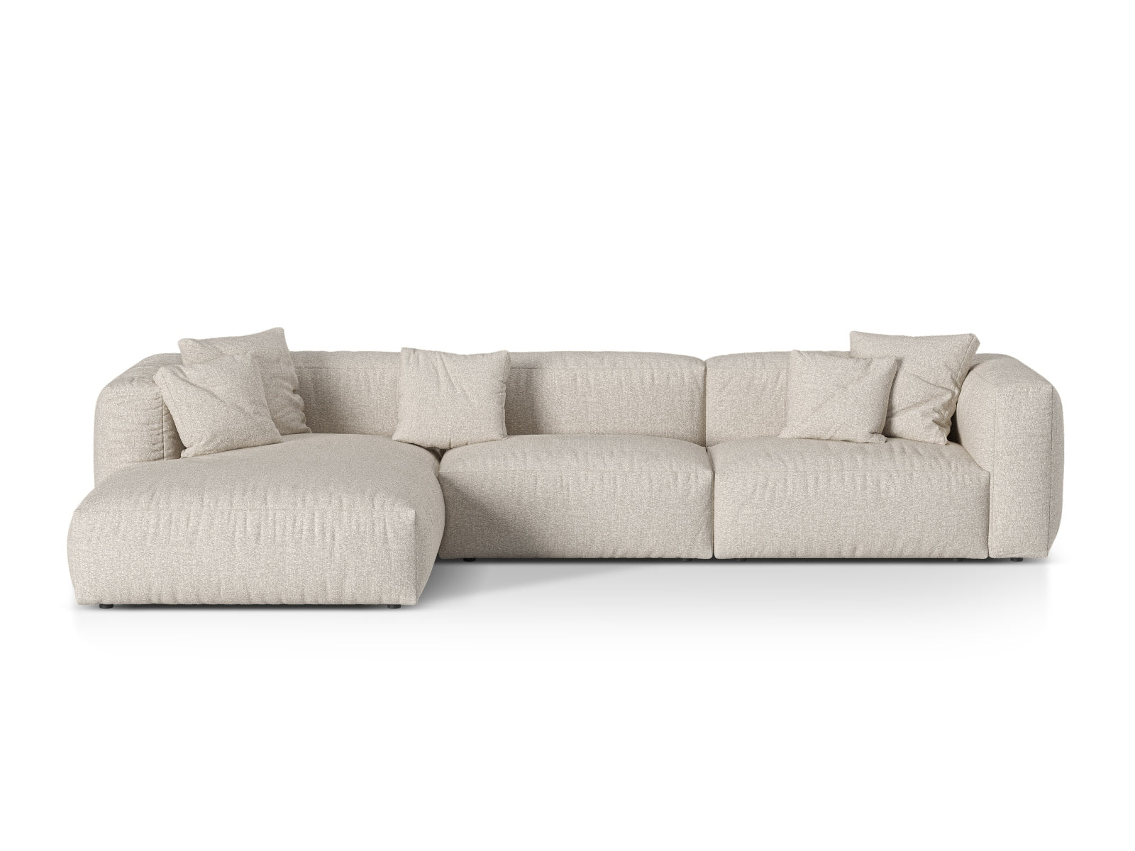 3-Sitzer XL Modular Ecksofa links Martina in Beige-Monet präsentiert im Onlineshop von KAQTU Design AG. Ecksofa links ist von Micadoni