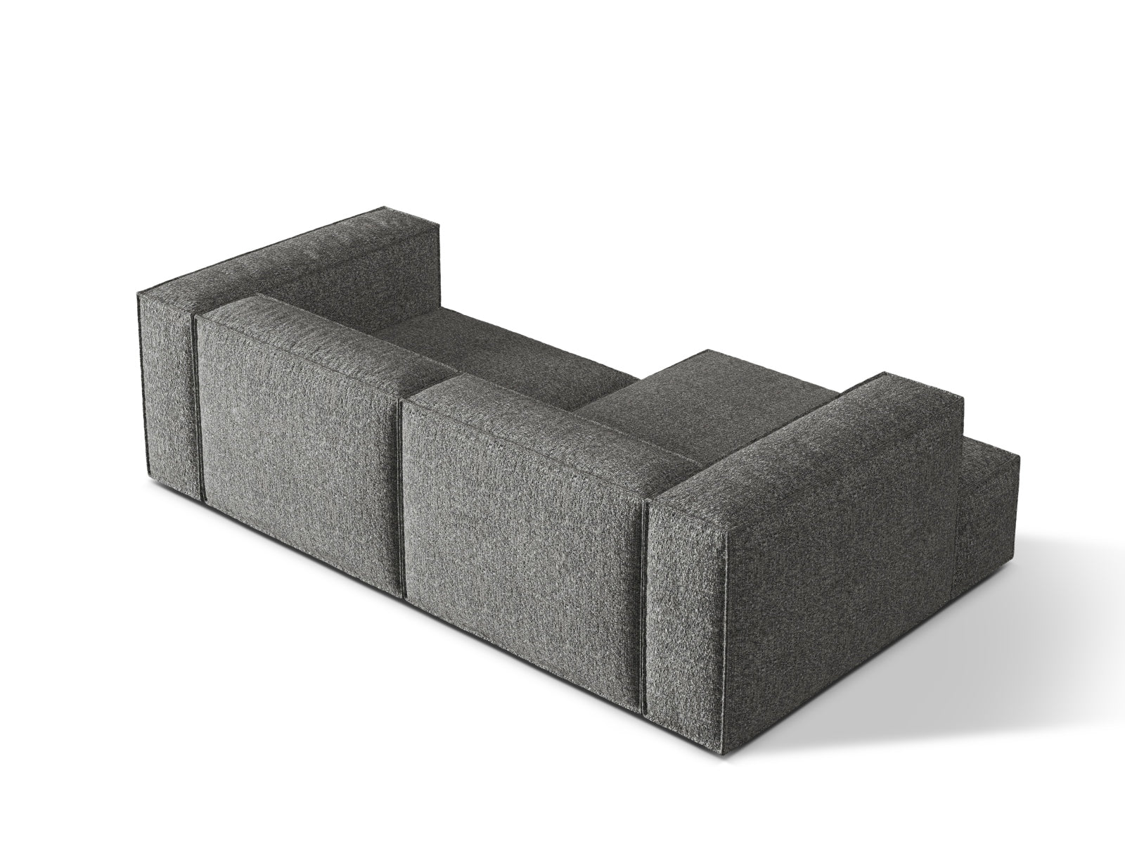Nuria Boucle Modular Ecksofa links 3 Sitzer in Graphite präsentiert im Onlineshop von KAQTU Design AG. Ecksofa links ist von Micadoni