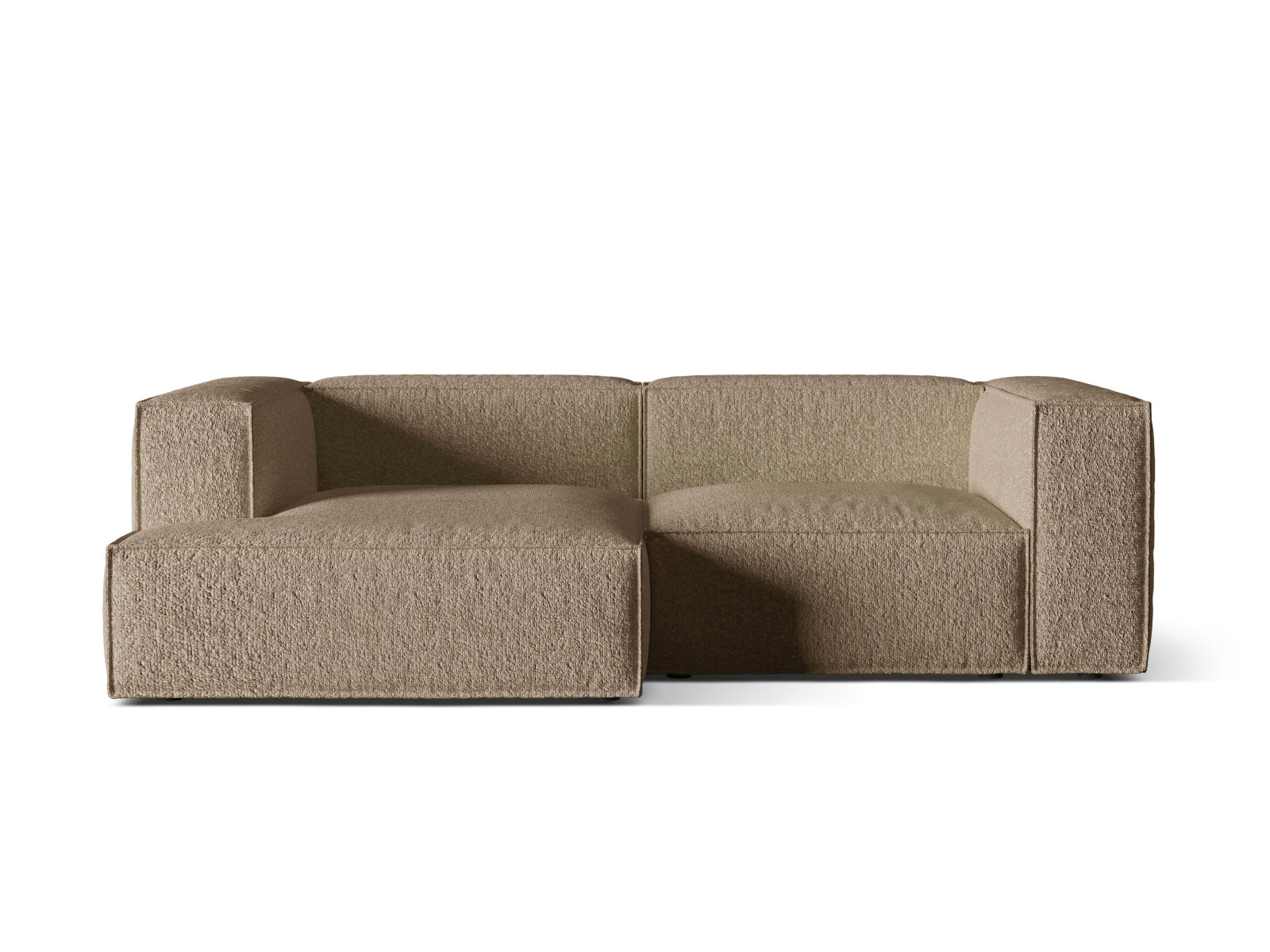 Nuria Boucle Modular Ecksofa links 3 Sitzer in Cappuccino-Monet präsentiert im Onlineshop von KAQTU Design AG. L-Sofa links ist von Micadoni