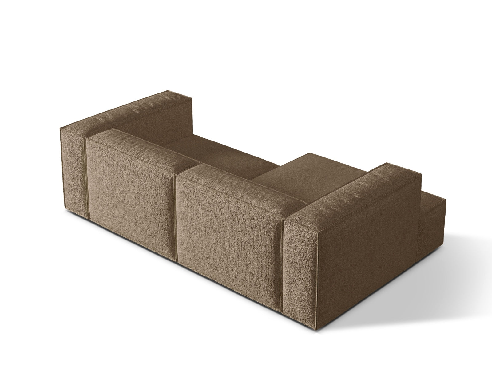 Nuria Boucle Modular Ecksofa links 3 Sitzer in Cappuccino präsentiert im Onlineshop von KAQTU Design AG. Ecksofa links ist von Micadoni