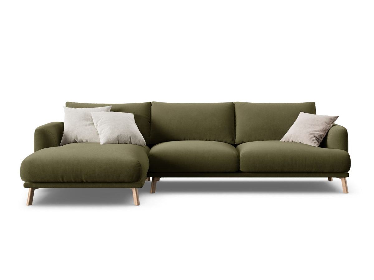 4-Sitzer Ecksofa links Naomi in Green-Salvador präsentiert im Onlineshop von KAQTU Design AG. Ecksofa links ist von Micadoni