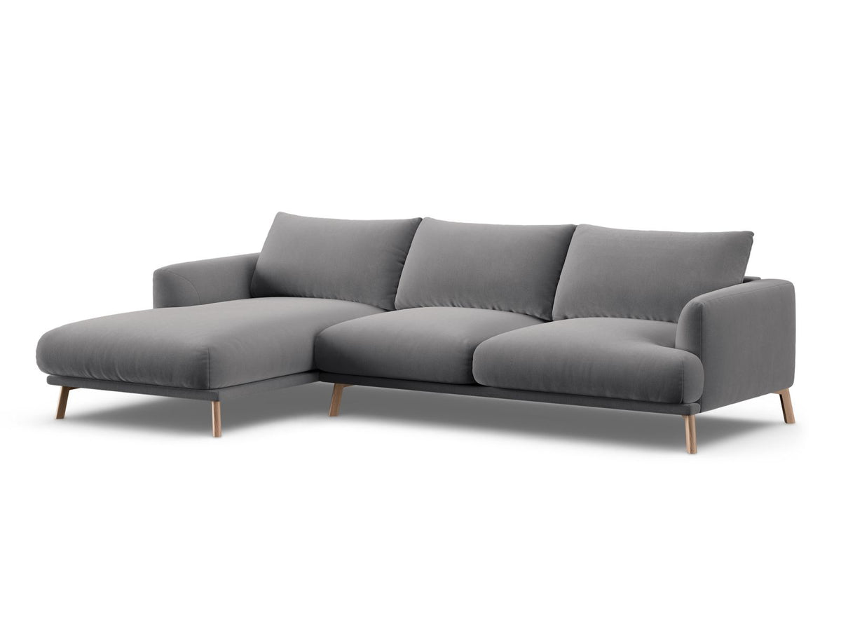 4-Sitzer Ecksofa links Naomi in Grey-Salvador präsentiert im Onlineshop von KAQTU Design AG. Ecksofa links ist von Micadoni