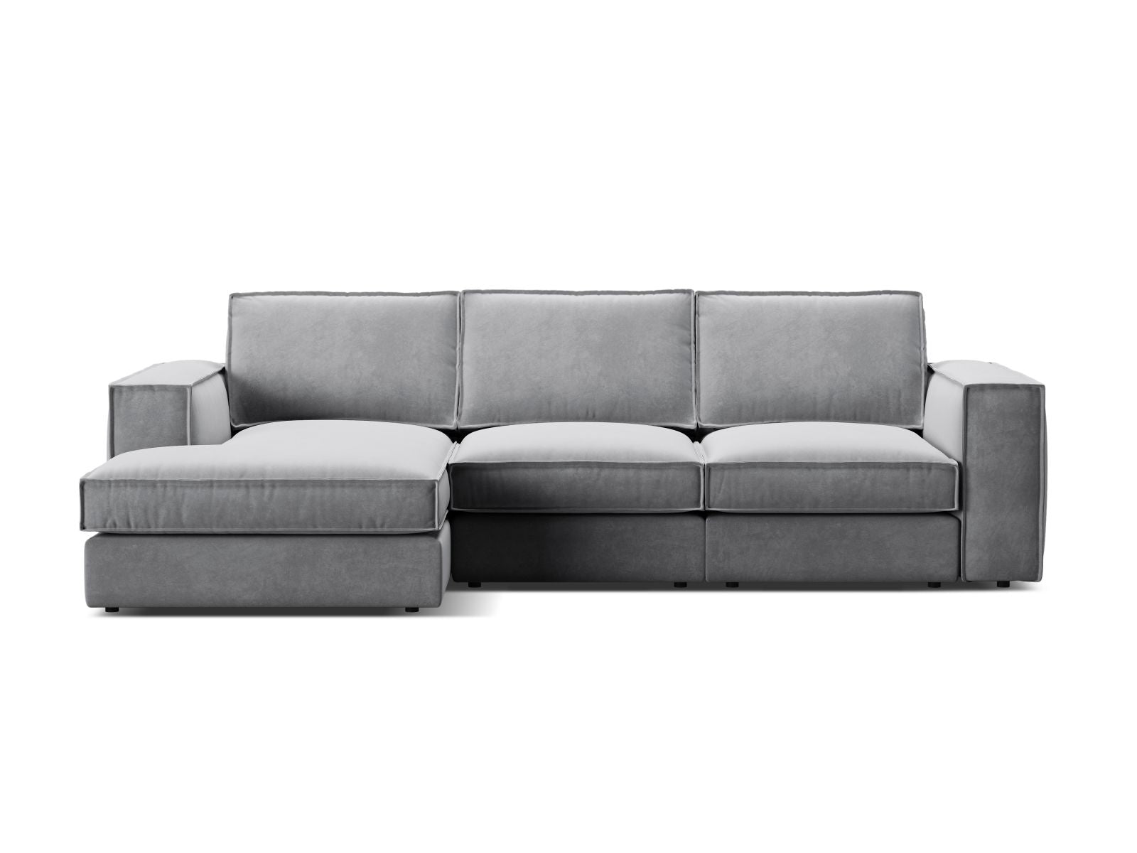 3-Sitzer Modular Ecksofa links Pola in Grey-Salvador präsentiert im Onlineshop von KAQTU Design AG. Ecksofa links ist von Micadoni