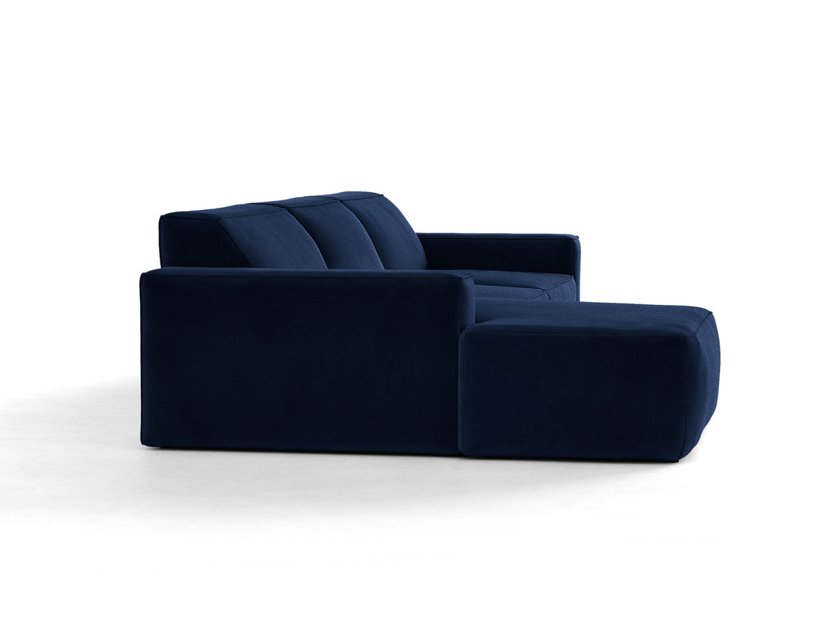 Modulares Ecksofa links Jodie von Micadoni mit Meridienne auf schwarzen Kunststoffbeinen
