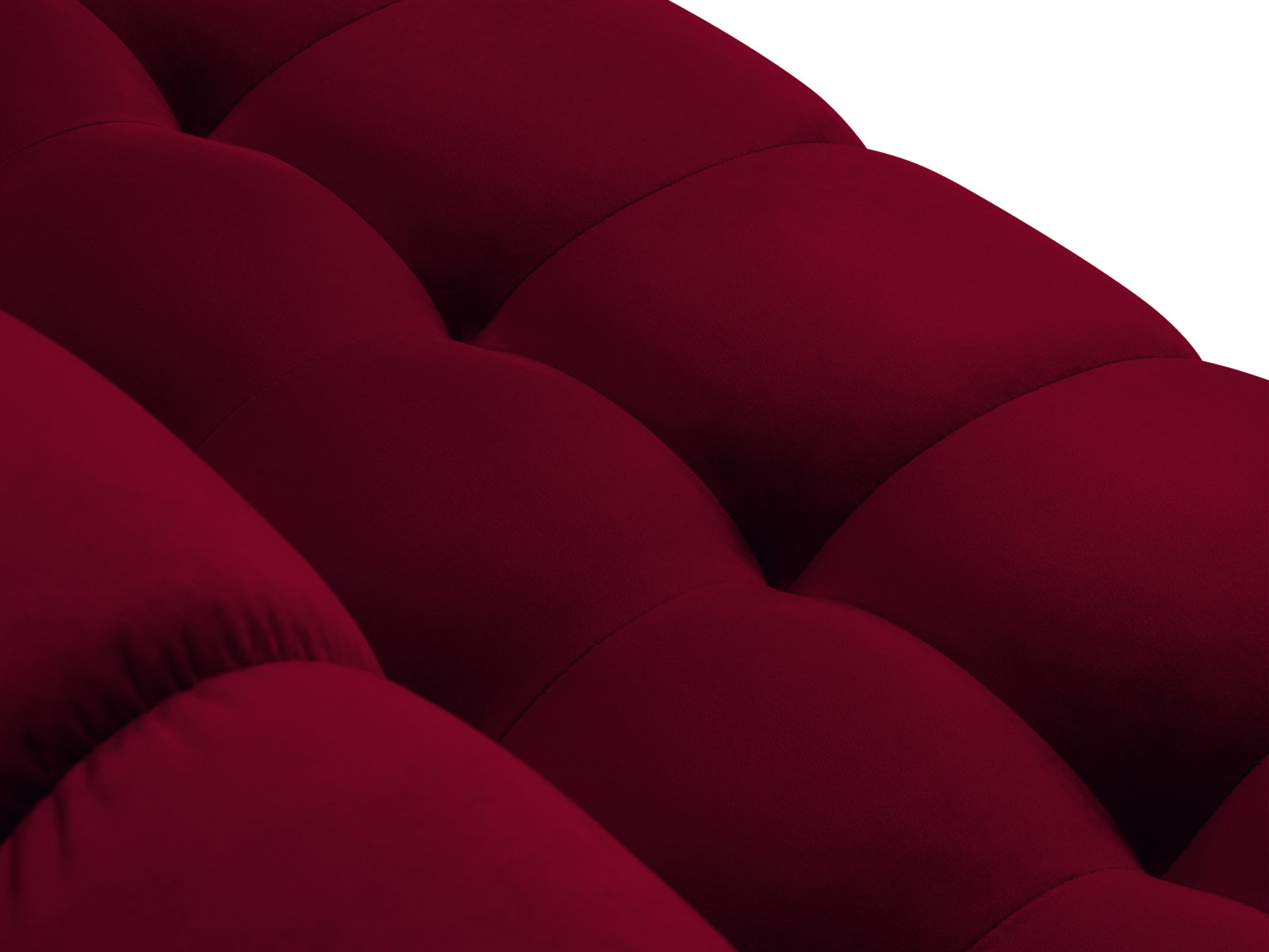 Mamaia Velour Ecksofa links 5 Sitzer in Red/Schwarz präsentiert im Onlineshop von KAQTU Design AG. Ecksofa links ist von Micadoni