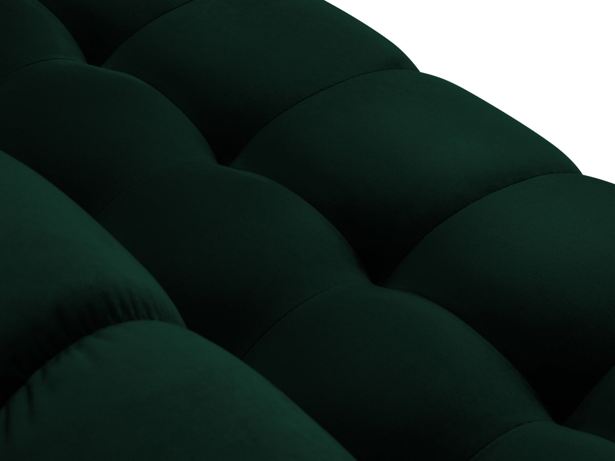Mamaia Velour Ecksofa links 5 Sitzer in Bottle Green/Schwarz-Bluvel präsentiert im Onlineshop von KAQTU Design AG. L-Sofa links ist von Micadoni