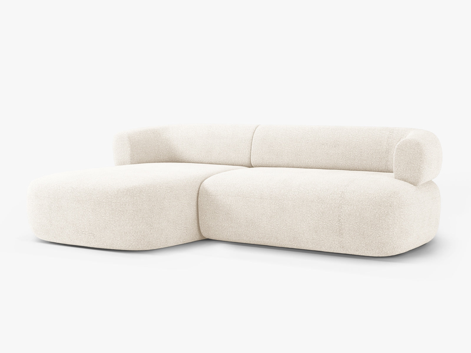 Jenny Boucle Ecksofa links 5 Sitzer in Beige präsentiert im Onlineshop von KAQTU Design AG. Ecksofa links ist von Micadoni