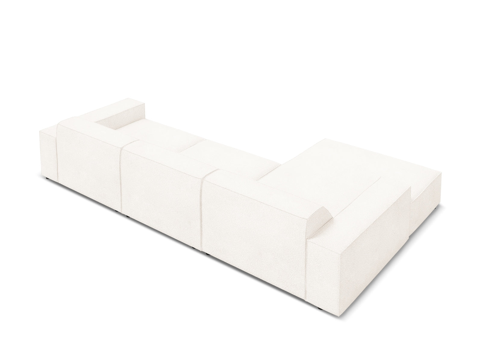 Jodie Boucle modulares Ecksofa links 4 Sitzer in Beige präsentiert im Onlineshop von KAQTU Design AG. Ecksofa links ist von Micadoni