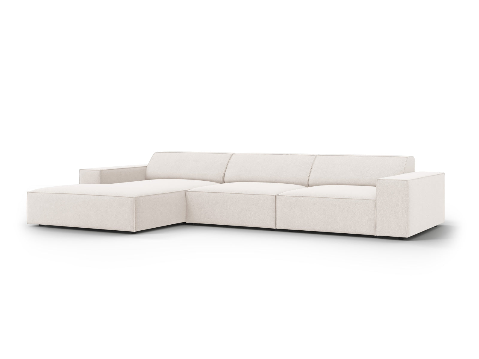 Jodie Modulares Ecksofa links 4 Sitzer in Light Beige präsentiert im Onlineshop von KAQTU Design AG. Ecksofa links ist von Micadoni