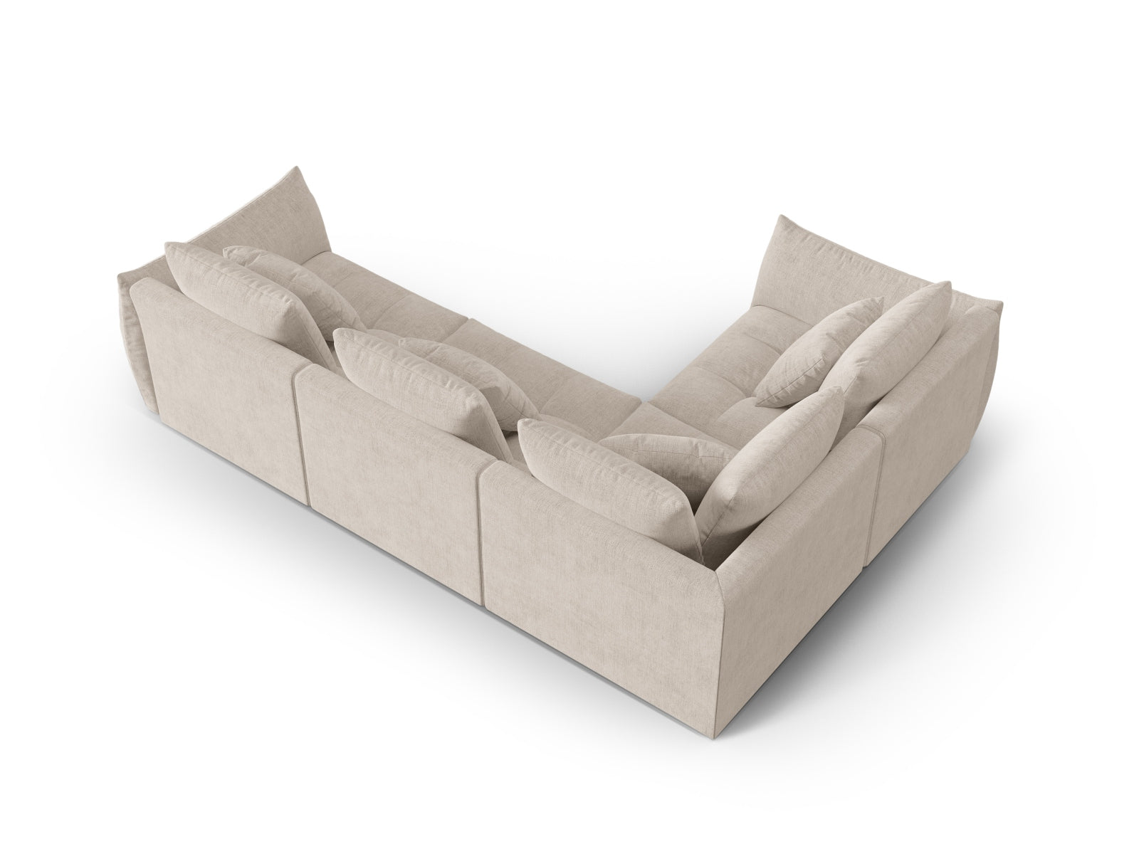 Erleben Sie das Bloom Modulare Ecksofa links 3 Sitzer von Micadoni – ein stilvolles Velourssofa, das modernen Komfort und Eleganz perfekt kombiniert.