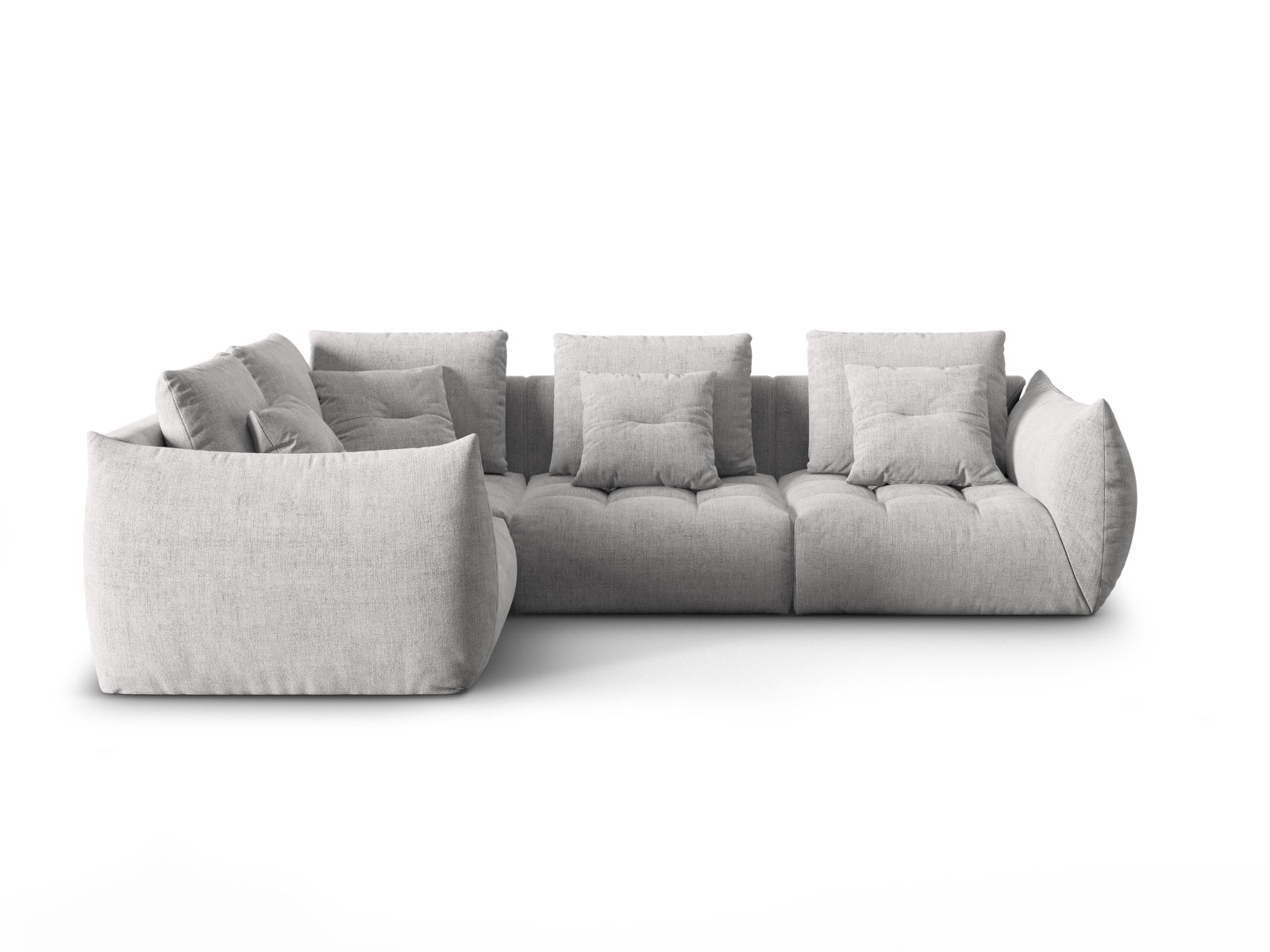 Bloom Modulares Ecksofa links 3 Sitzer in Silver präsentiert im Onlineshop von KAQTU Design AG. Ecksofa links ist von Micadoni