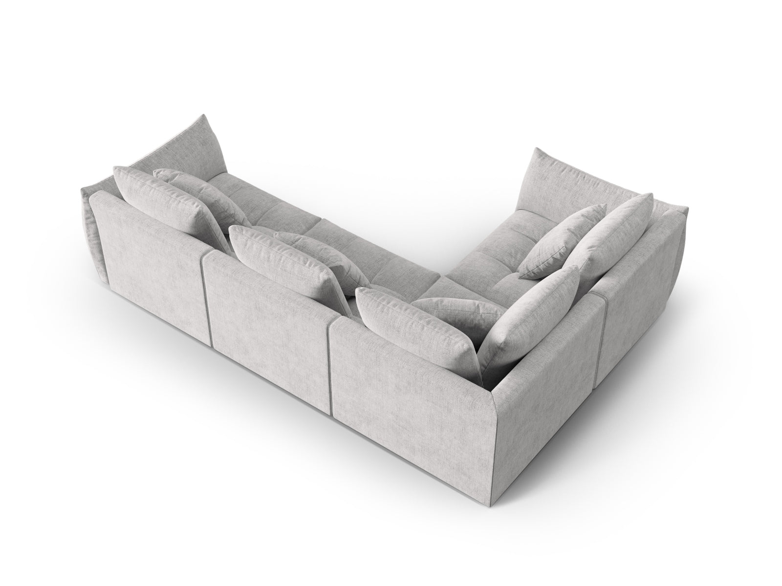 Erleben Sie das Bloom Modulare Ecksofa links 3 Sitzer von Micadoni – ein stilvolles Velourssofa, das modernen Komfort und Eleganz perfekt kombiniert.