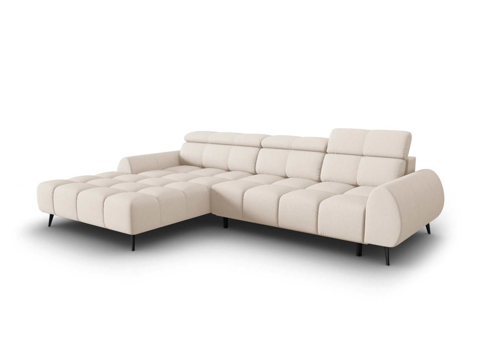 Alyse Electric Ecksofa links 5 Sitzer in Light Beige präsentiert im Onlineshop von KAQTU Design AG. Ecksofa links ist von Micadoni