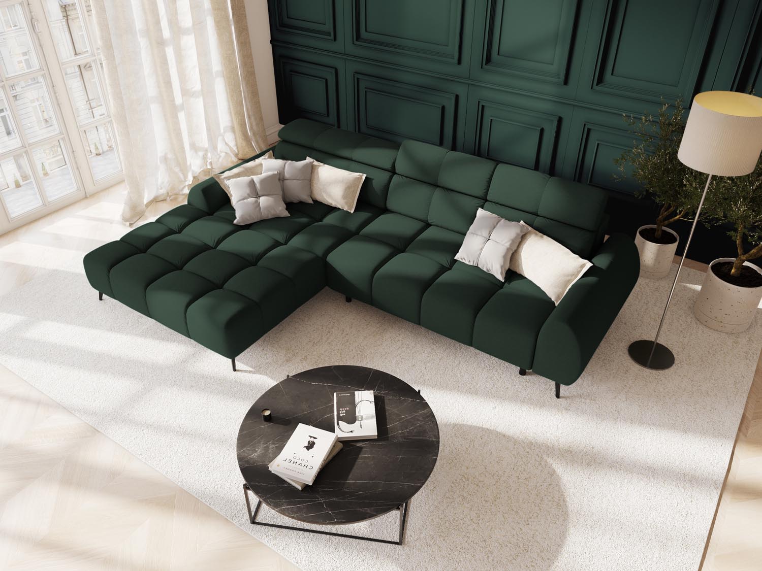 Erleben Sie das Alyse Electric Ecksofa links 5 Sitzer von Micadoni – stilvolles Design trifft auf erstklassigen Komfort für Ihr Wohnzimmer.