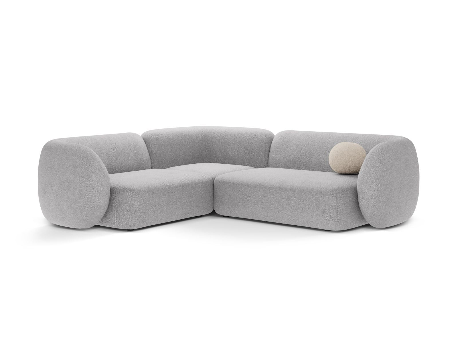 4-Sitzer Modular Ecksofa links Kate in Light Grey-Baloo präsentiert im Onlineshop von KAQTU Design AG. Ecksofa links ist von Micadoni