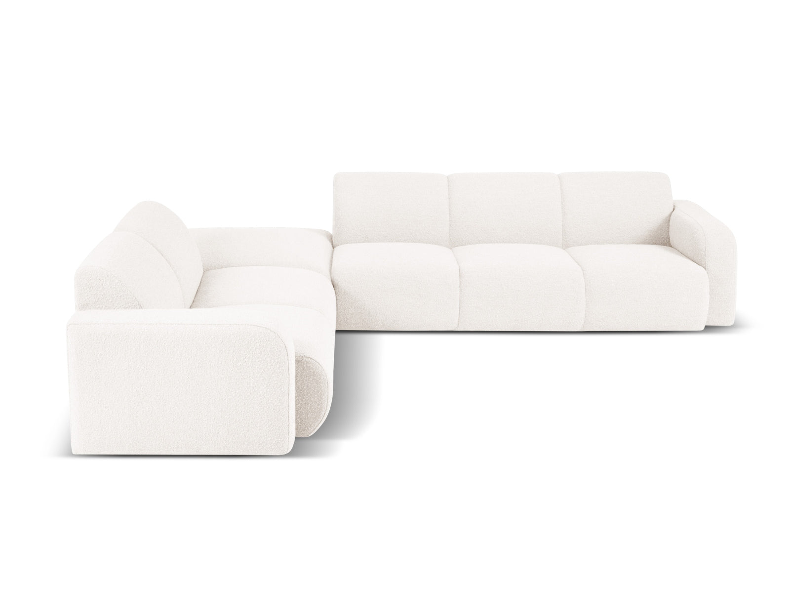 Molino Boucle Ecksofa links 6 Sitzer in White präsentiert im Onlineshop von KAQTU Design AG. Ecksofa links ist von Micadoni
