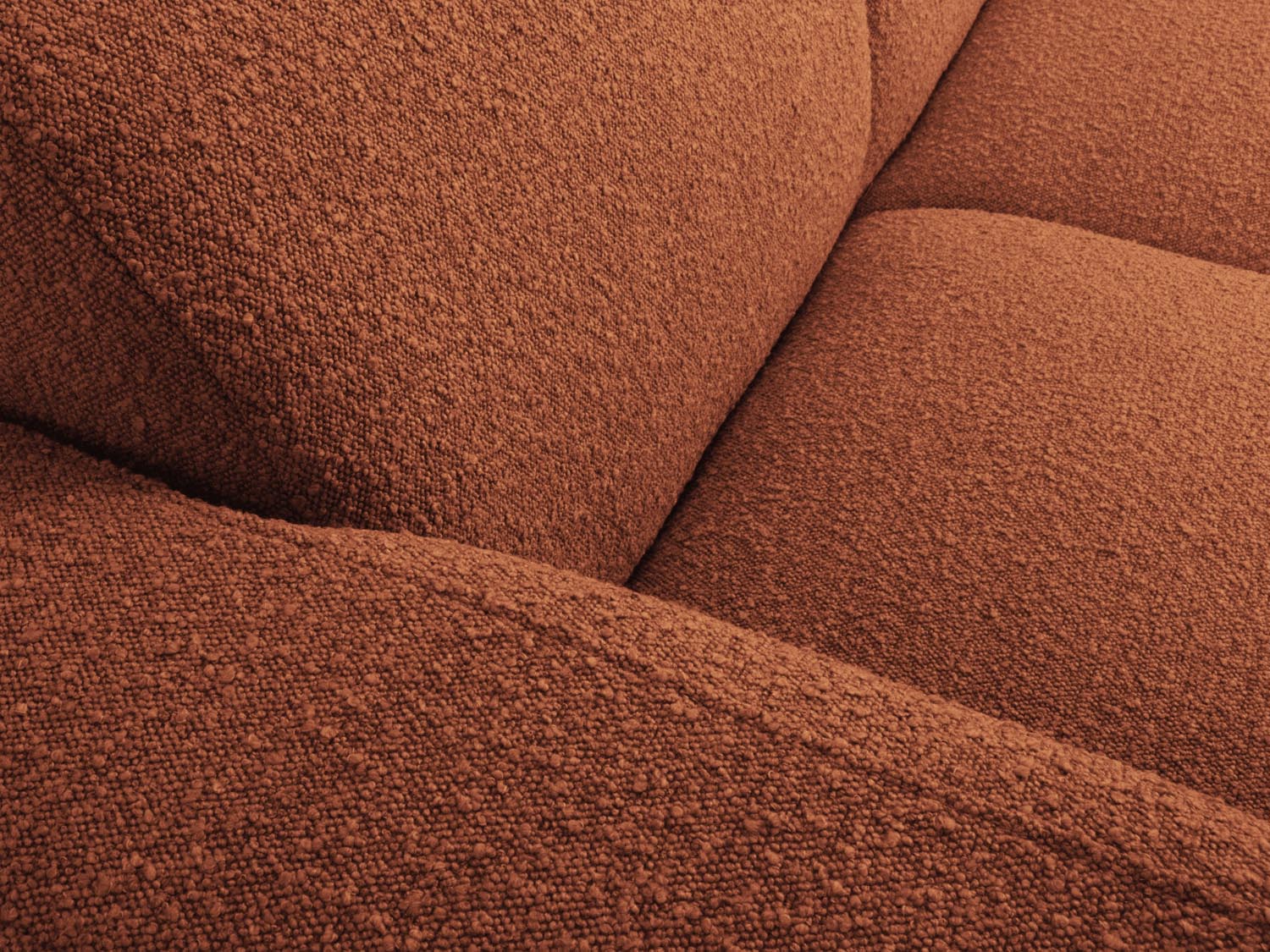 Molino Boucle Ecksofa links 6 Sitzer in Terracotta präsentiert im Onlineshop von KAQTU Design AG. Ecksofa links ist von Micadoni