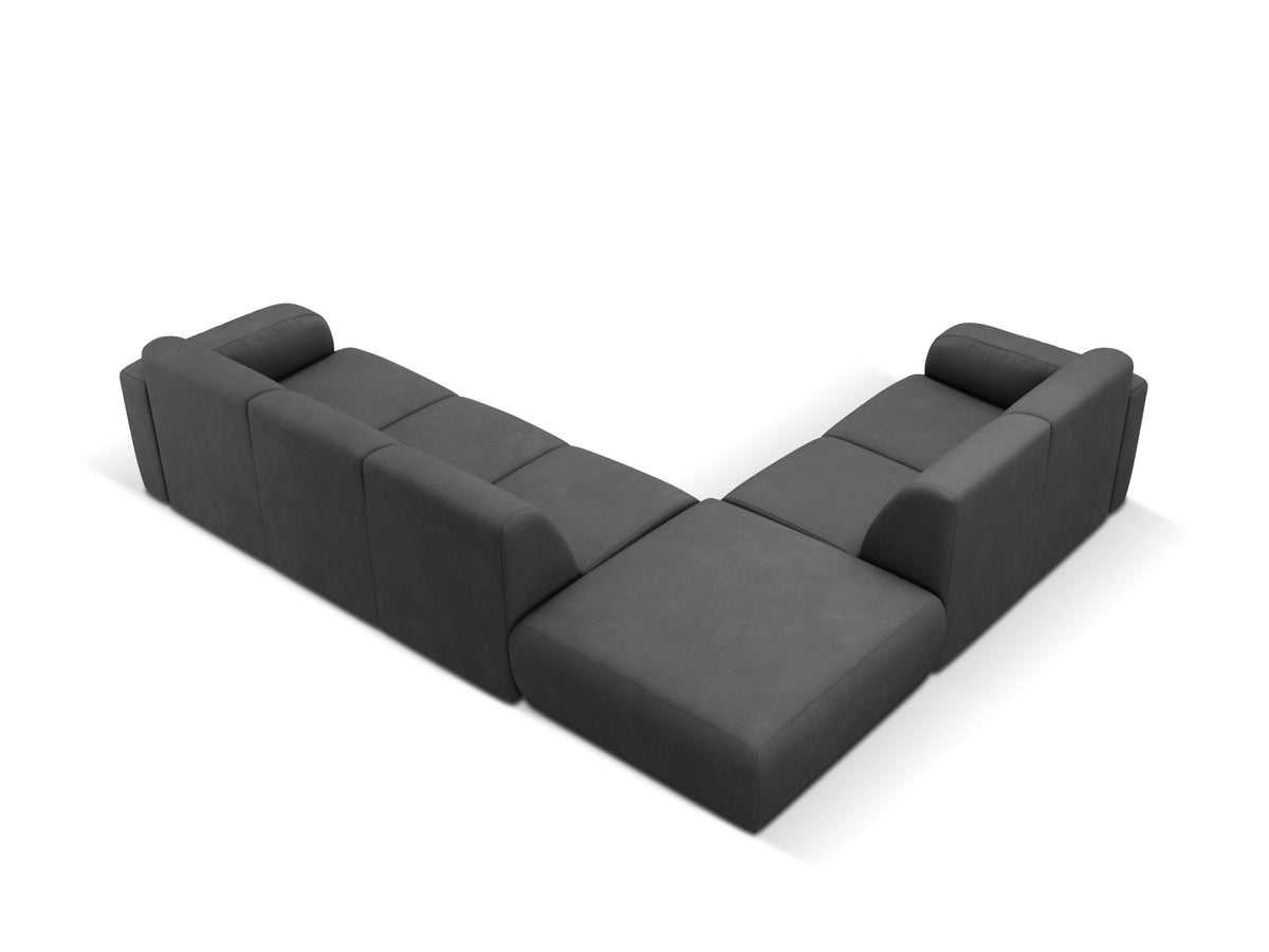 Molino Ecksofa links 6 Sitzer in Dark Grey-Rebel präsentiert im Onlineshop von KAQTU Design AG. Ecksofa links ist von Micadoni