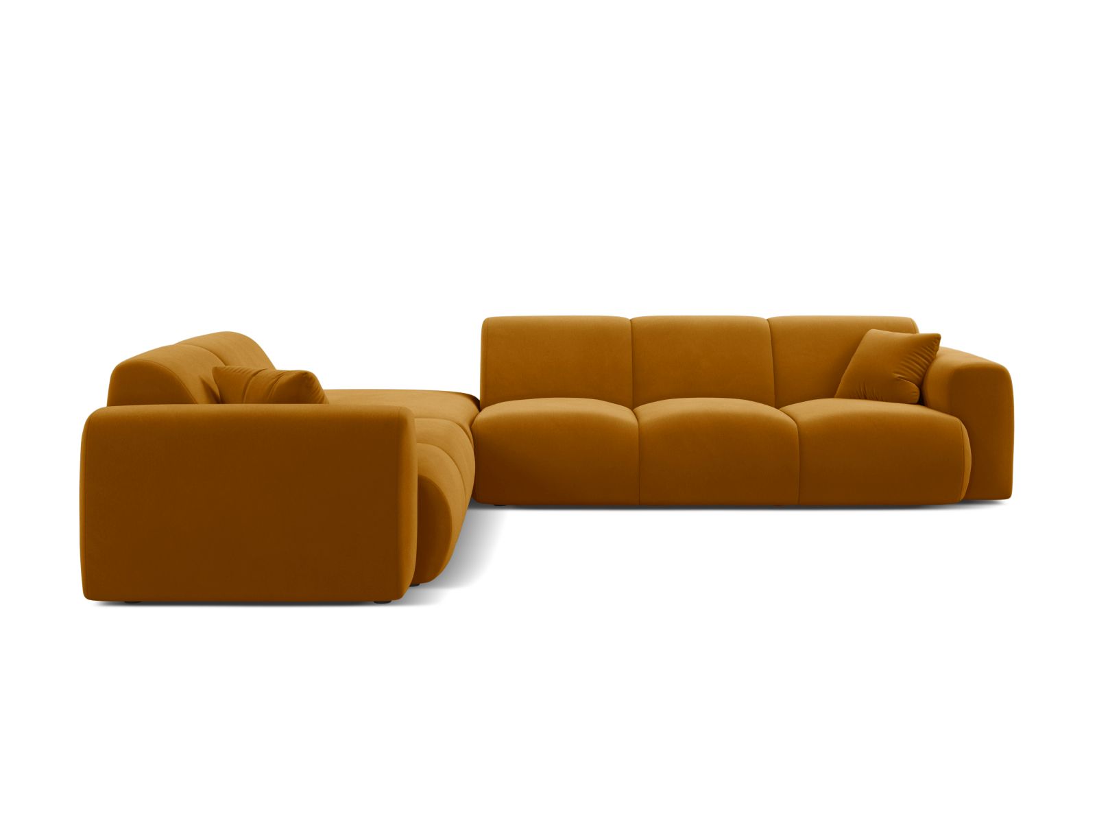 Stylisches 6-Sitzer Ecksofa links Molino in modernem Design, ideal für gemütliche Wohnzimmer, erhältlich bei KAQTU Design AG.
