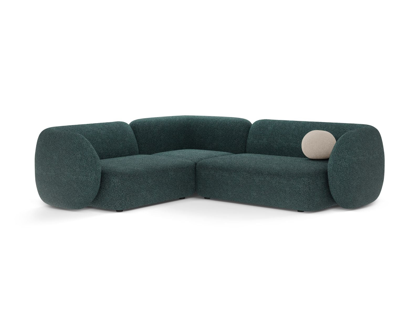 4-Sitzer Ecksofa links modular Kate in Green Blue Melange-Puente präsentiert im Onlineshop von KAQTU Design AG. Ecksofa links ist von Micadoni