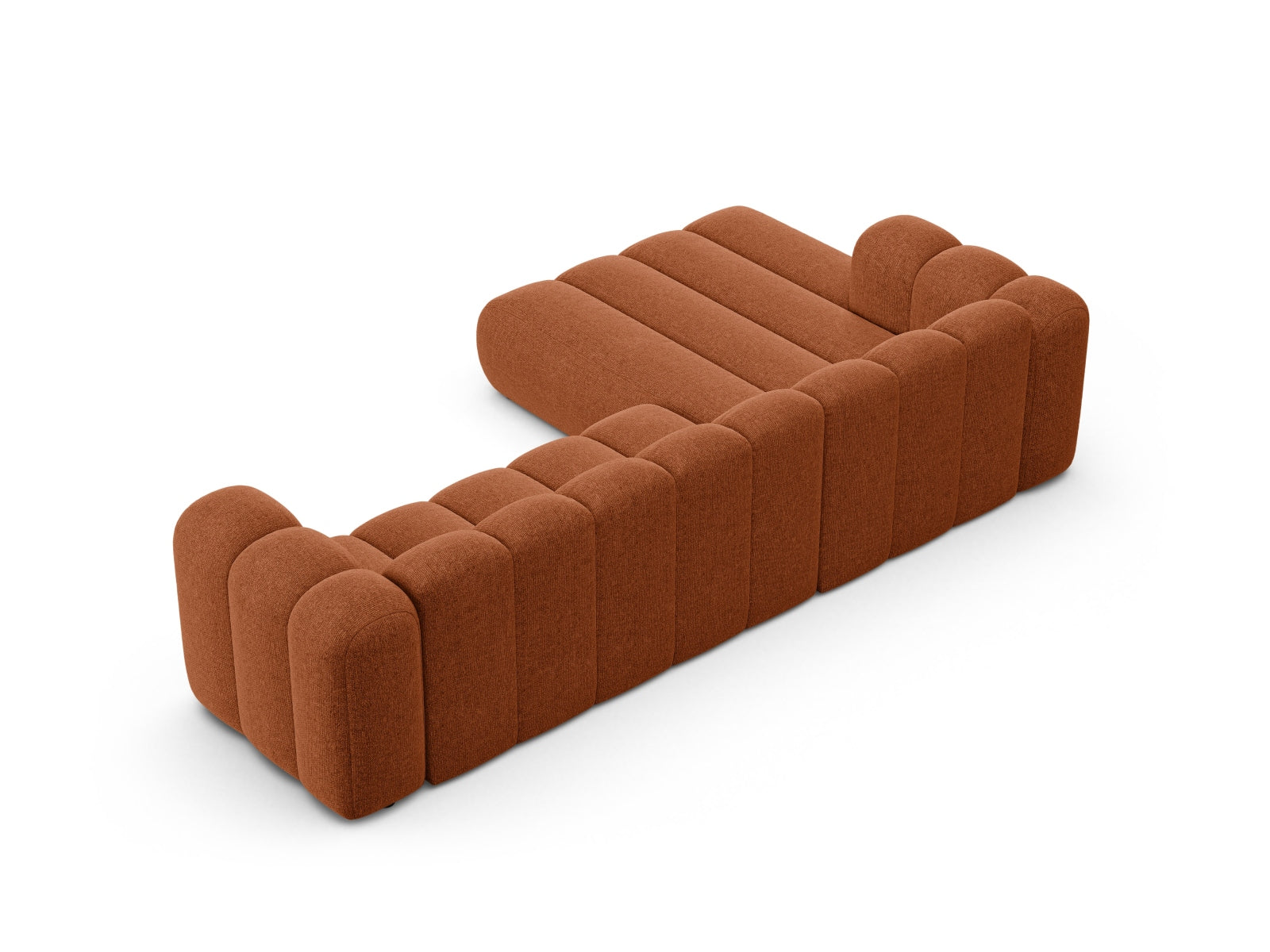 Lupine Modulares Ecksofa links 4 Sitzer in Brick präsentiert im Onlineshop von KAQTU Design AG. Ecksofa links ist von Micadoni