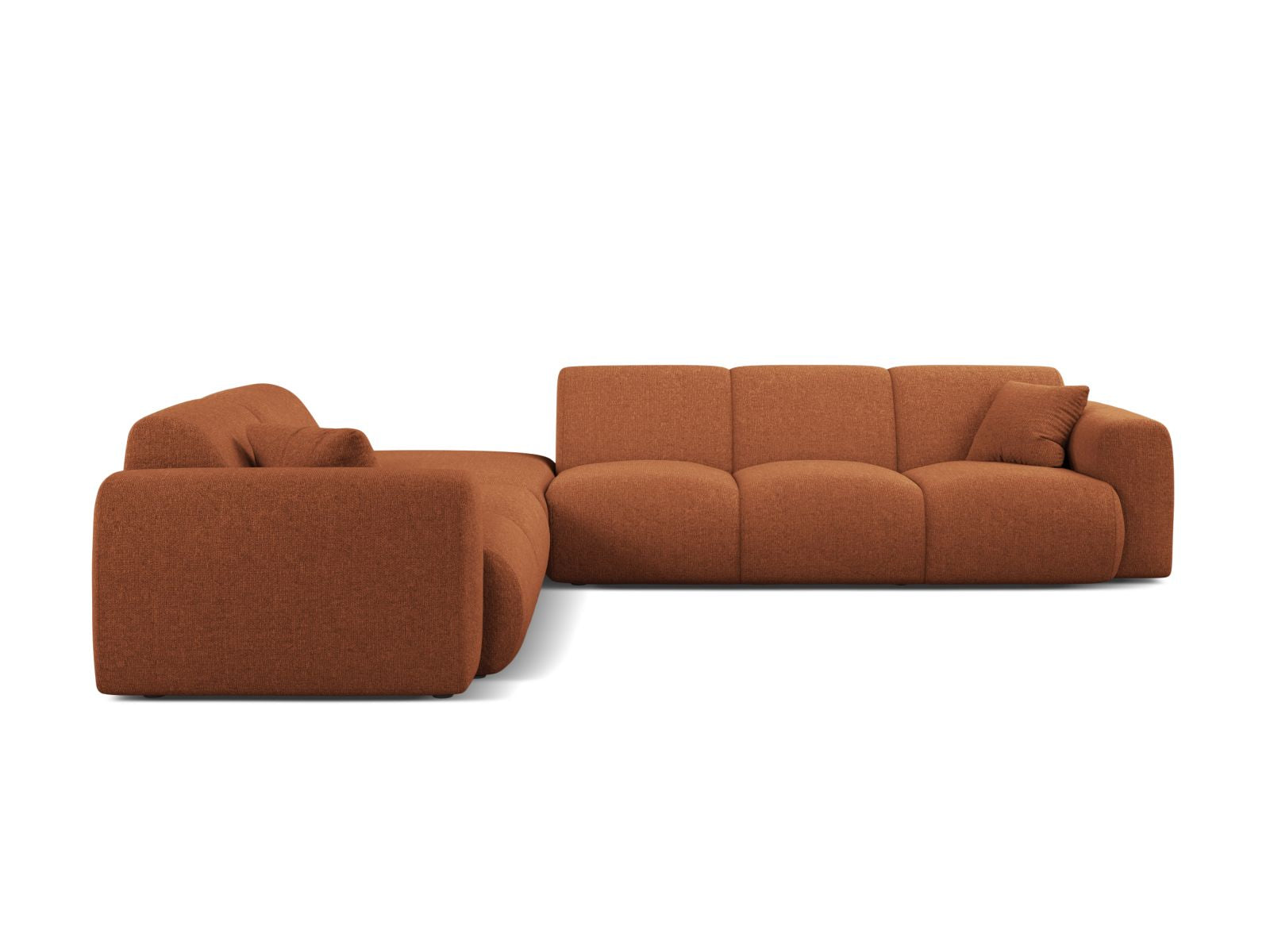 Stylisches 6-Sitzer Ecksofa links Molino in Brick-Eden, ideal für moderne Wohnräume, von Micadoni, bequem und elegant.