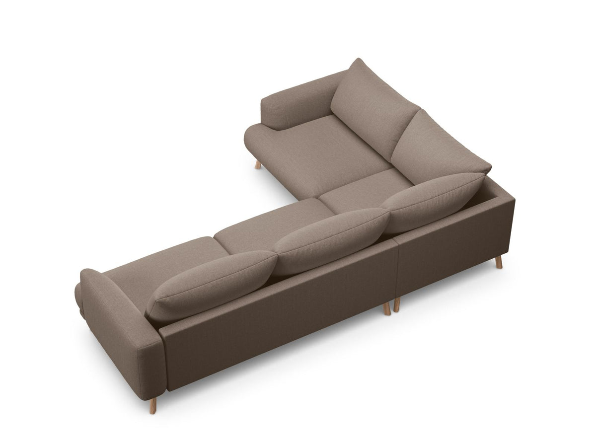 4-Sitzer Ecksofa links Naomi in Cappuccino-Liberty präsentiert im Onlineshop von KAQTU Design AG. Ecksofa links ist von Micadoni
