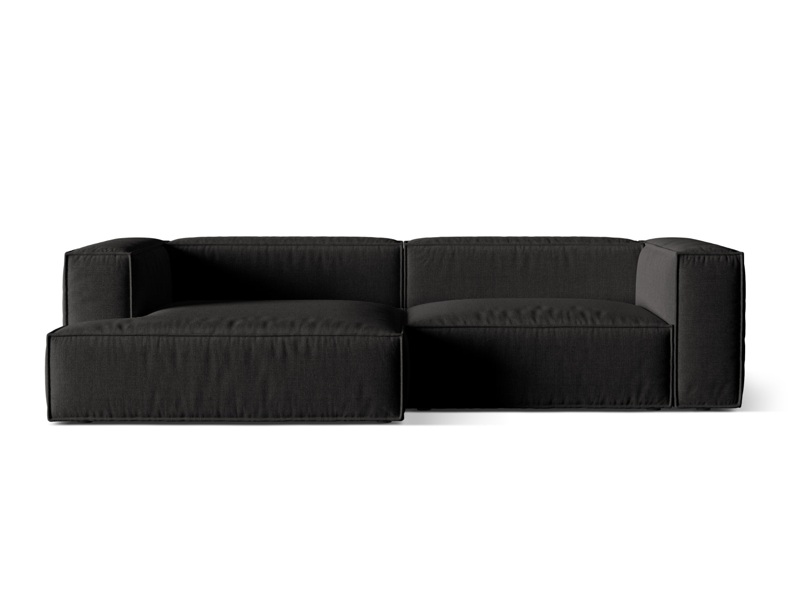 Nuria Modulares Ecksofa links 4 Sitzer in Black präsentiert im Onlineshop von KAQTU Design AG. Ecksofa links ist von Micadoni