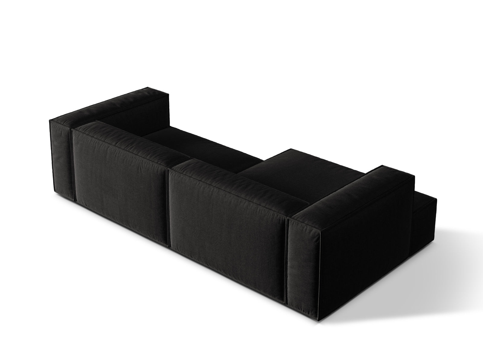 Nuria Modulares Ecksofa links 4 Sitzer in Black präsentiert im Onlineshop von KAQTU Design AG. Ecksofa links ist von Micadoni