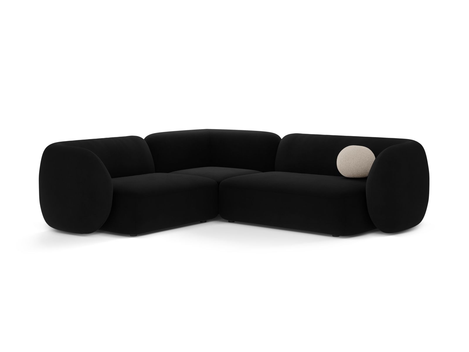 4-Sitzer Modular Ecksofa links Kate in Black-Salvador präsentiert im Onlineshop von KAQTU Design AG. Ecksofa links ist von Micadoni