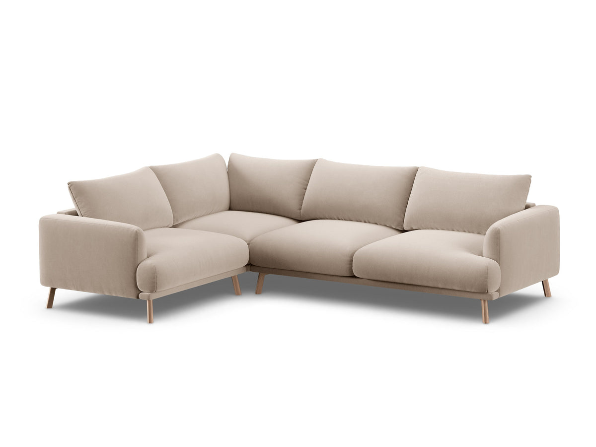4-Sitzer Ecksofa links Naomi in Beige-Salvador präsentiert im Onlineshop von KAQTU Design AG. Ecksofa links ist von Micadoni