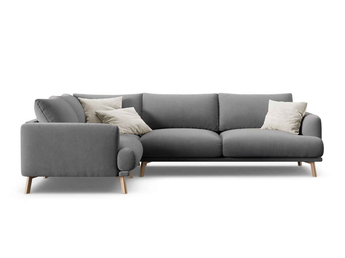 4-Sitzer Ecksofa links Naomi in Grey-Salvador präsentiert im Onlineshop von KAQTU Design AG. Ecksofa links ist von Micadoni