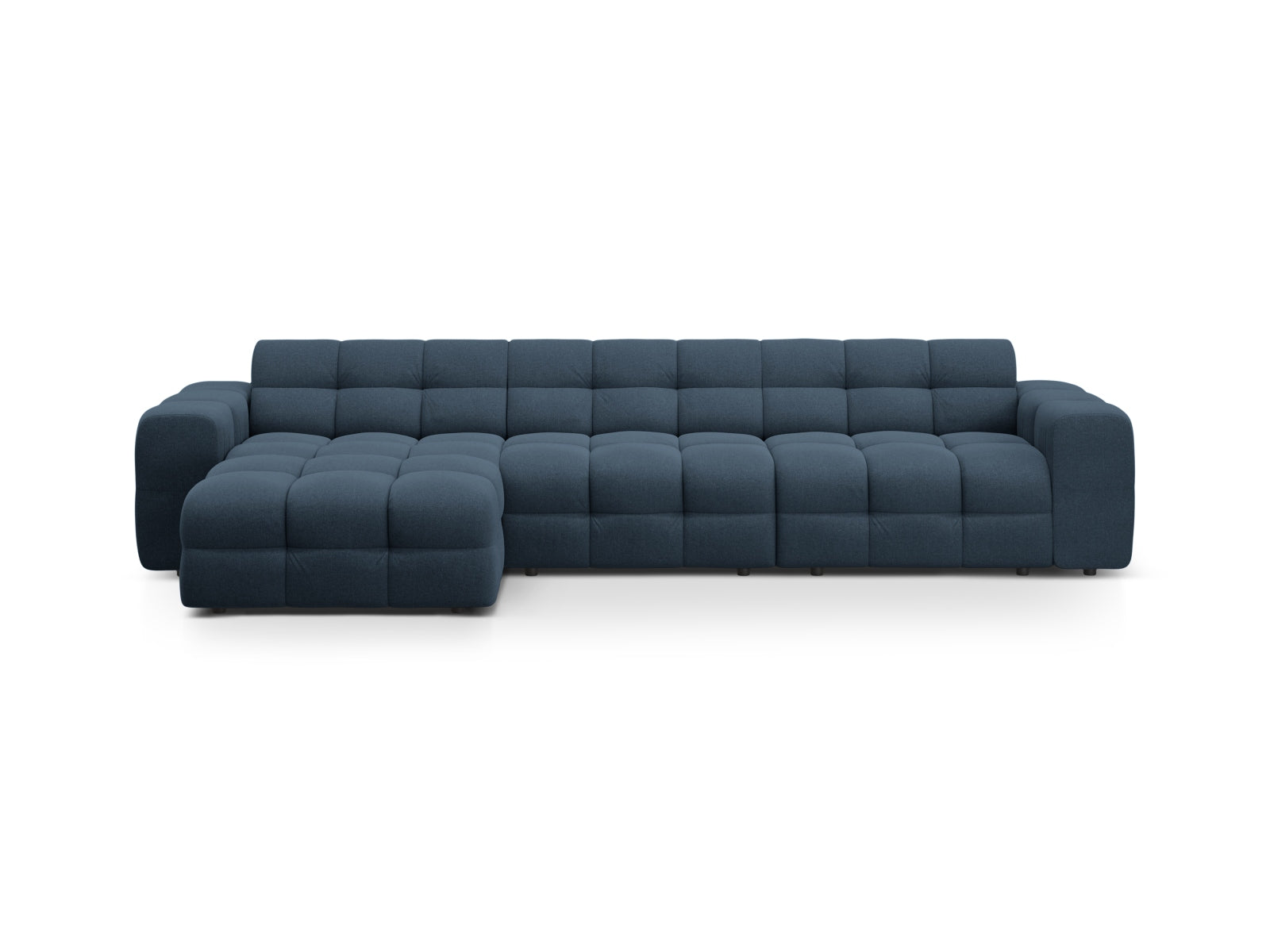 Kendal Ecksofa links 5 Sitzer in Navy Blue-Ottawa präsentiert im Onlineshop von KAQTU Design AG. L-Sofa links ist von Micadoni