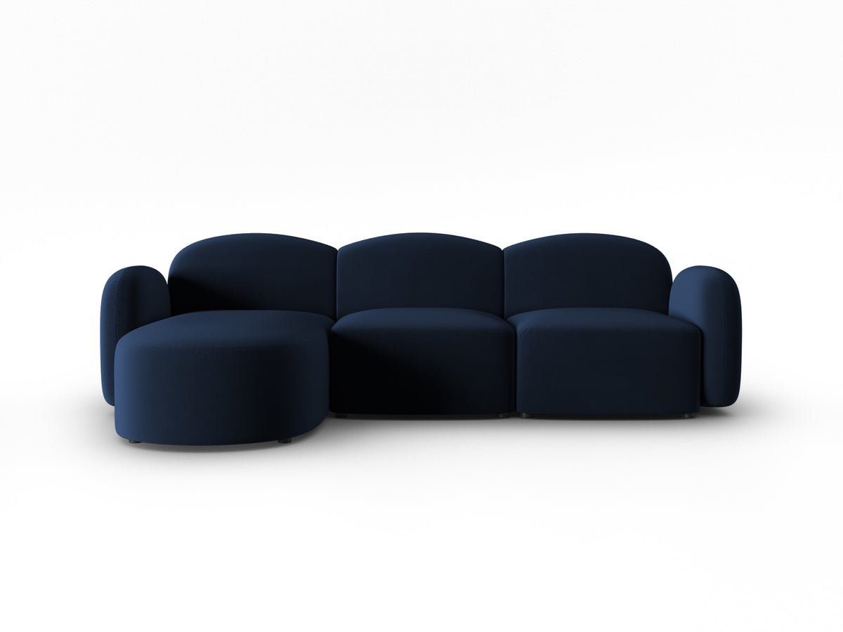 Blair Velour links Ecksofa 4 Sitzer in Royal Blue-Casino präsentiert im Onlineshop von KAQTU Design AG. L-Sofa links ist von Micadoni