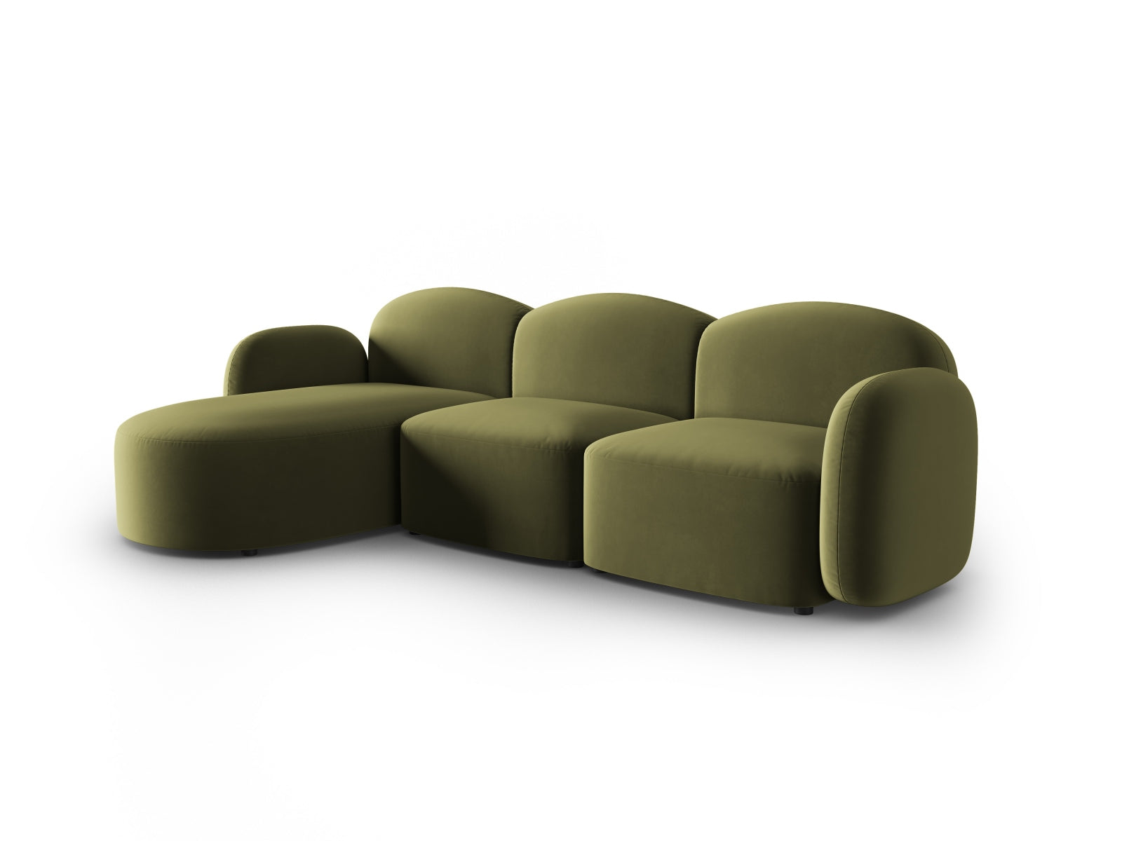 Entdecken Sie das elegante Blair Velour links Ecksofa 4-Sitzer von Micadoni – perfekt für stilvolle Wohnräume und entspannte Abende.