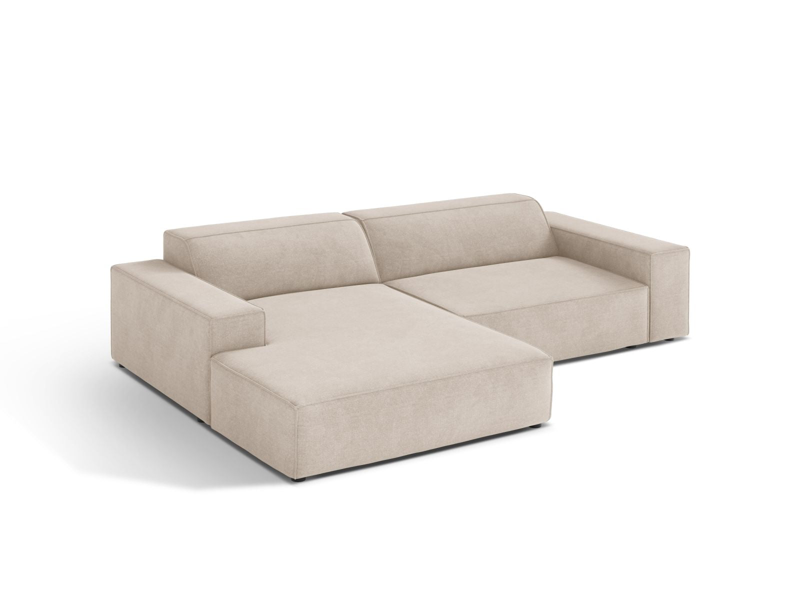 Beige-modulares 3-Sitzer Ecksofa Jodie von Micadoni, stilvoll und komfortabel, ideal für moderne Wohnräume.
