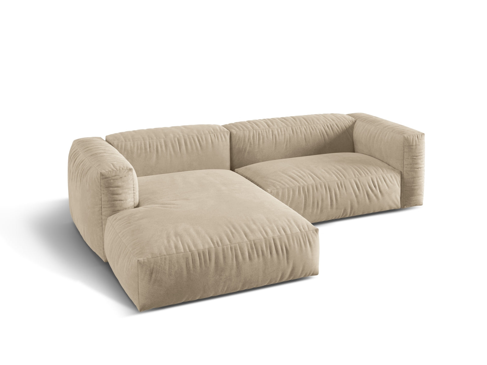 Martina Modulares Ecksofa links 2 Sitzer in Light Beige präsentiert im Onlineshop von KAQTU Design AG. Ecksofa links ist von Micadoni