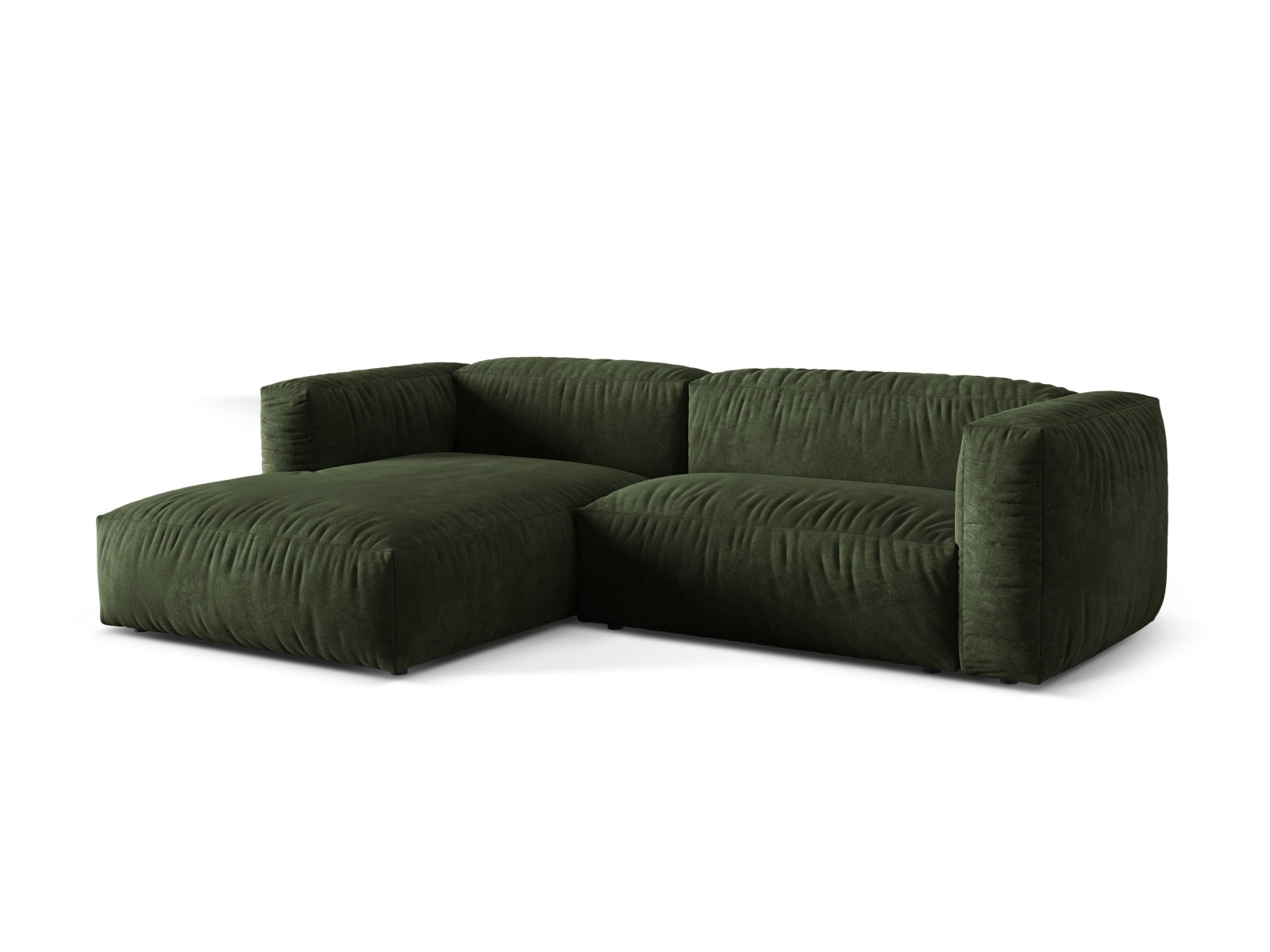 Martina Modulares Ecksofa links 2 Sitzer in Green präsentiert im Onlineshop von KAQTU Design AG. Ecksofa links ist von Micadoni