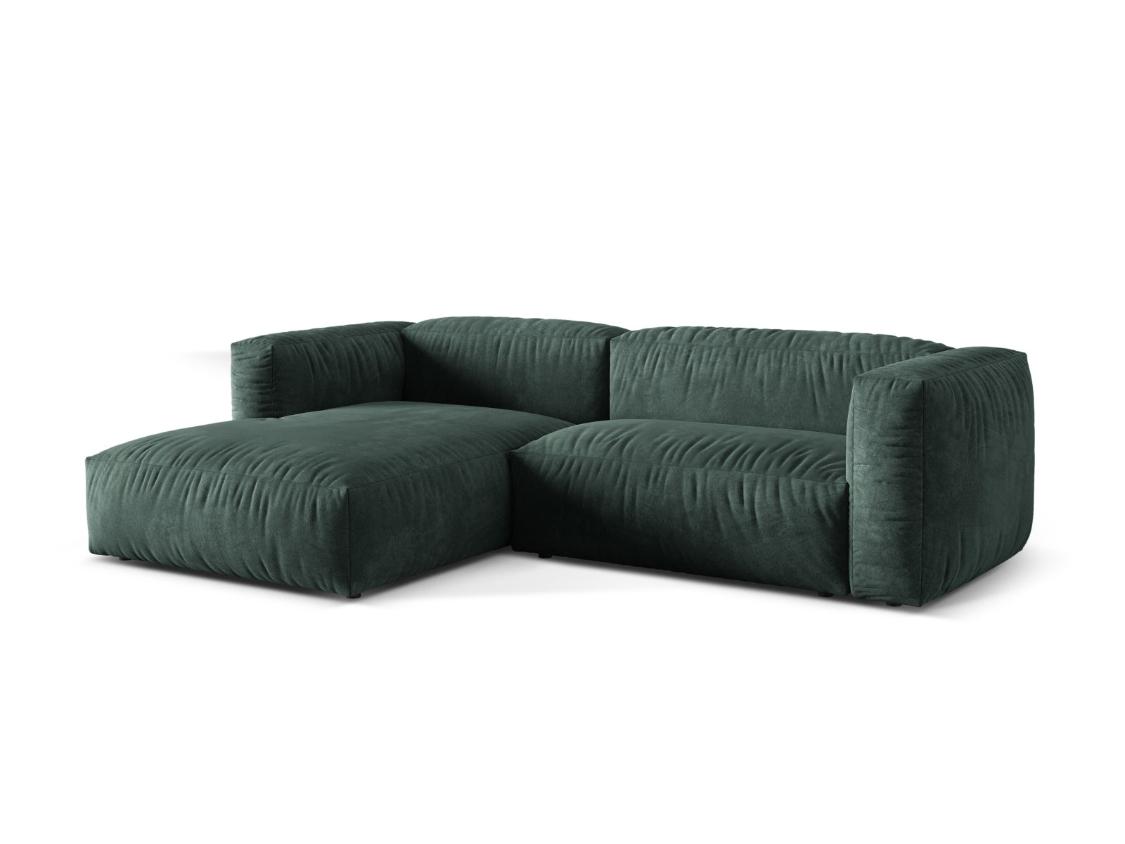 Martina Modulares Ecksofa links 2 Sitzer in Petrol präsentiert im Onlineshop von KAQTU Design AG. Ecksofa links ist von Micadoni