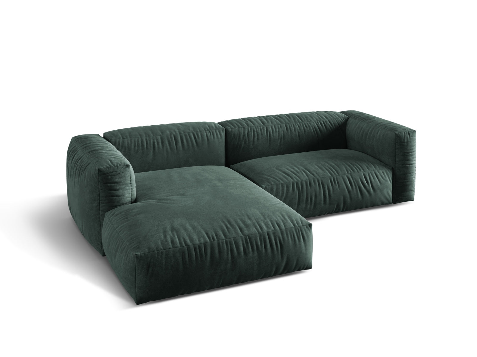 Martina Modulares Ecksofa links 2 Sitzer in Petrol präsentiert im Onlineshop von KAQTU Design AG. Ecksofa links ist von Micadoni