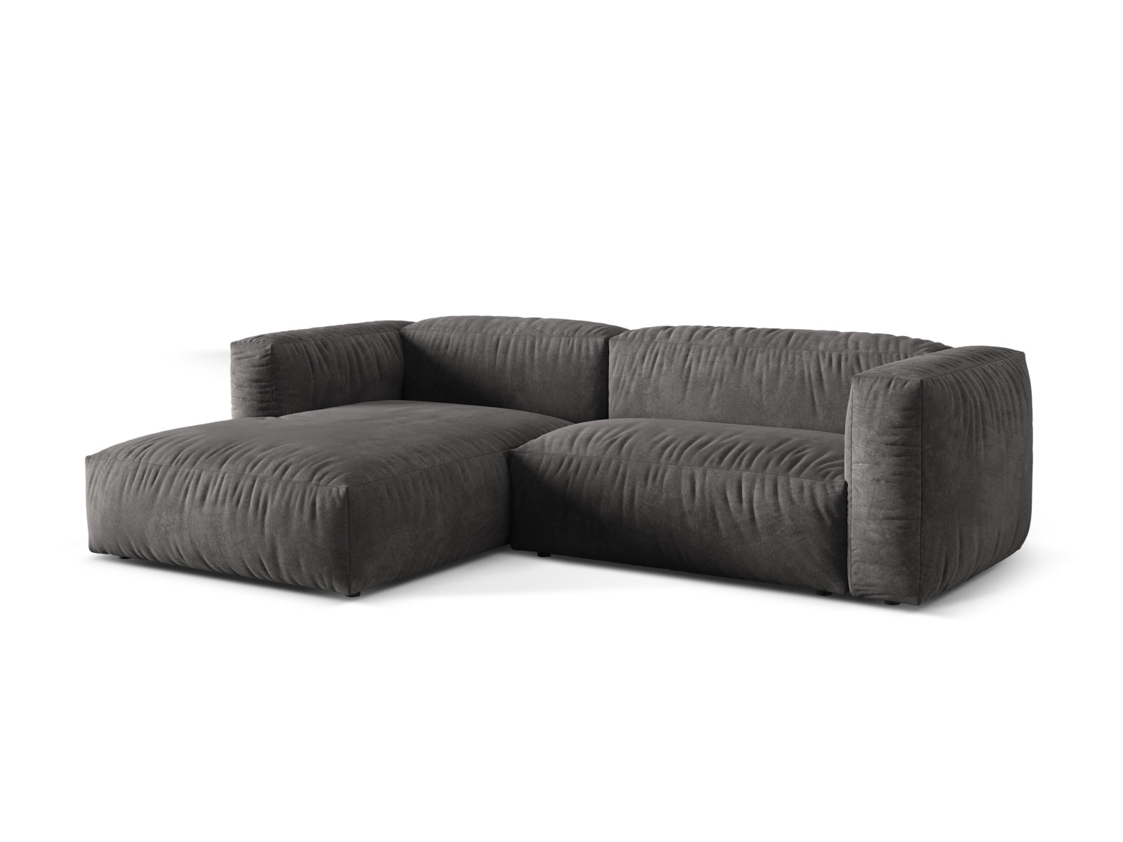 Martina Modulares Ecksofa links 2 Sitzer in Grey präsentiert im Onlineshop von KAQTU Design AG. Ecksofa links ist von Micadoni