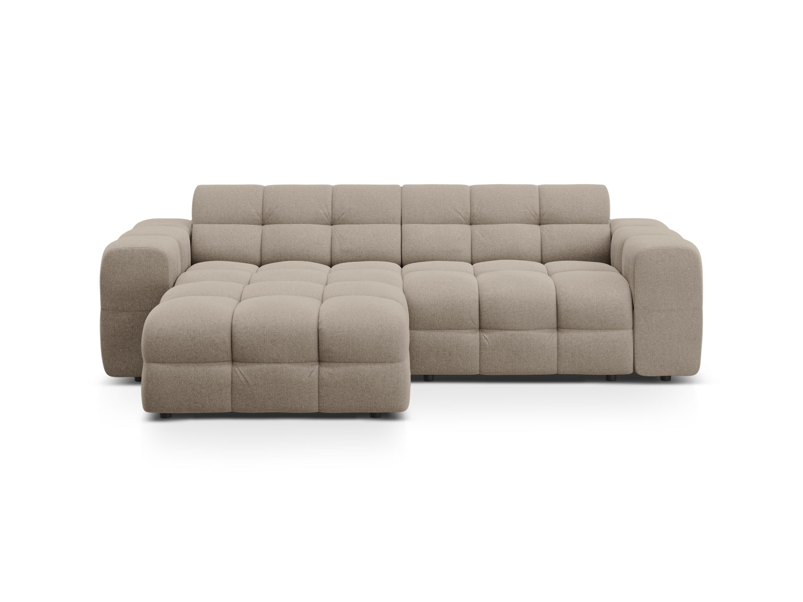Kendal Ecksofa links 4 Sitzer in Dark Beige-Ottawa präsentiert im Onlineshop von KAQTU Design AG. L-Sofa links ist von Micadoni