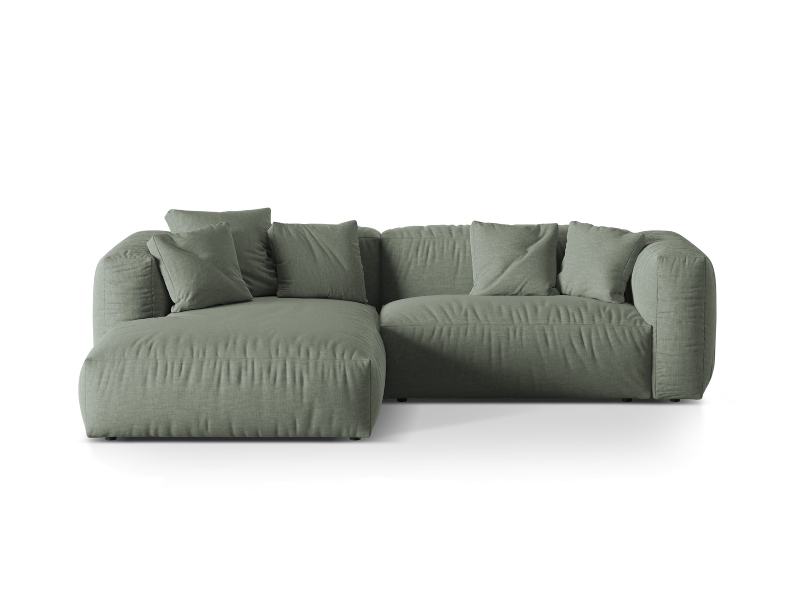 Martina Modulares Ecksofa links 2 Sitzer in Moss Green präsentiert im Onlineshop von KAQTU Design AG. Ecksofa links ist von Micadoni