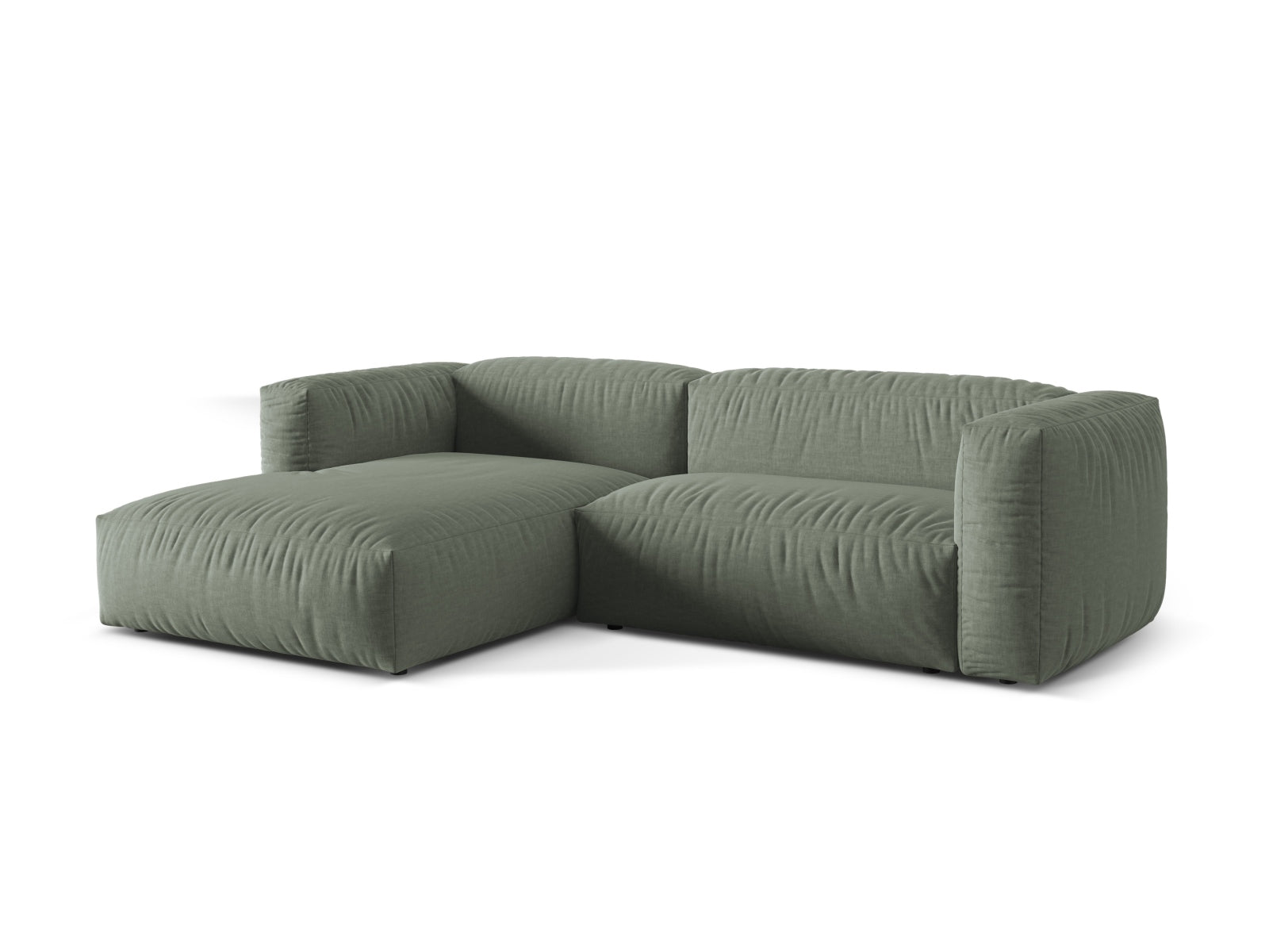 Martina Modulares Ecksofa links 2 Sitzer in Moss Green präsentiert im Onlineshop von KAQTU Design AG. Ecksofa links ist von Micadoni